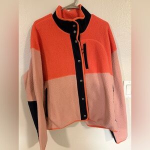The North Face Women's Coral and Pink Fleece Jacket